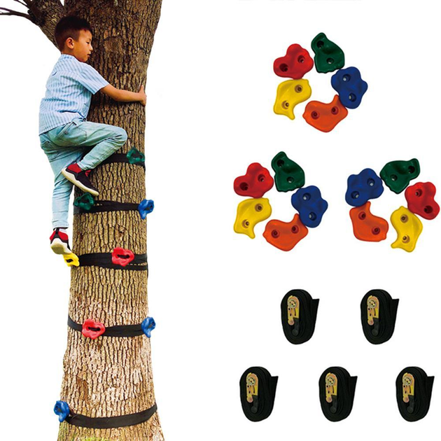 Набір зачепів для дерева WCG Ninja Tree 5 ременів та 15 каменів (W-822-1) - Фото 1 Набір зачепів для дерева WCG Ninja Tree 5 ременів та 15 каменів (W-822-1) - зображення 1