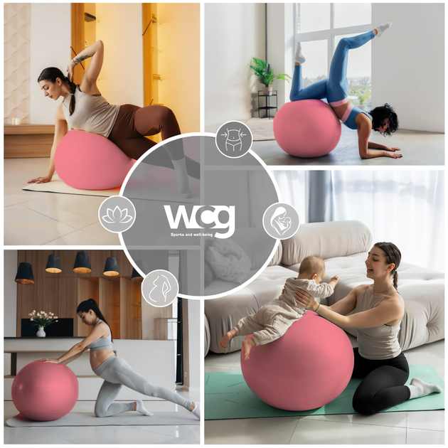 Фітбол WCG Anti-Burst 65 см 250 кг (W-000-65-Pe-1) - зображення 7