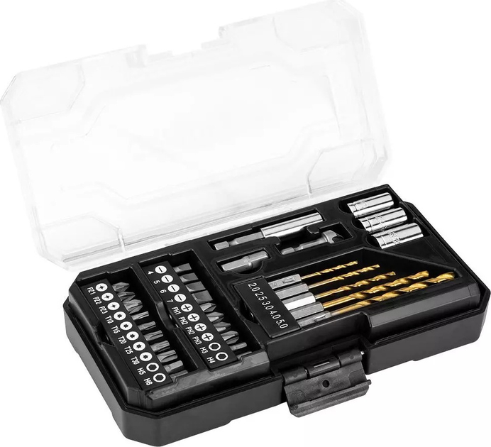 Набір свердл і біт Graphite 56H613 50 шт. (5902062045997) - зображення 3
