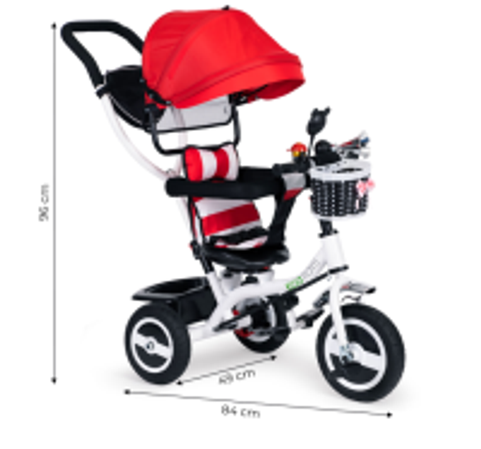 Триколісний велосипед EcoToys JM-066-9L Red (5903089063285) - зображення 12