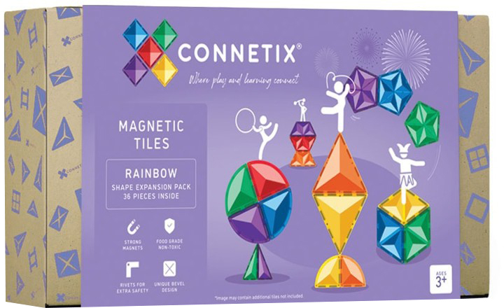 Магнітний конструктор Connetix Rainbow Shape Expansion Pack 36 елементів CT-R-00036-SE (850036293316) - зображення 1