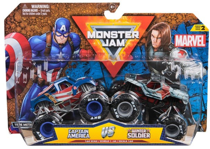 Набір машинок Monster Jam Marvel Captain America vs. Winter Soldier (681147038271) - зображення 1