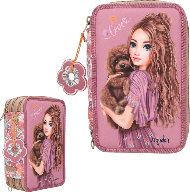 Potrójny piórnik Depesche TopModel Floral (4010070683115) - obraz 2