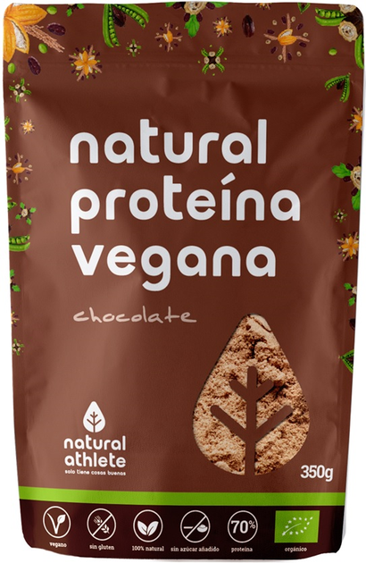 Протеїнова добавка Natural Athlete Proteina Vegana Chocolate Bio 350 г (8436575050454) - зображення 2
