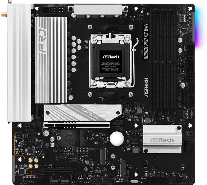 Материнська плата ASRock B850M Pro RS Wi-Fi (sAM5, AMD B850, PCI-Ex16) - зображення 2