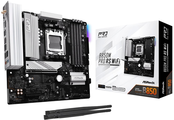 Материнська плата ASRock B850M Pro RS Wi-Fi (sAM5, AMD B850, PCI-Ex16) - зображення 6