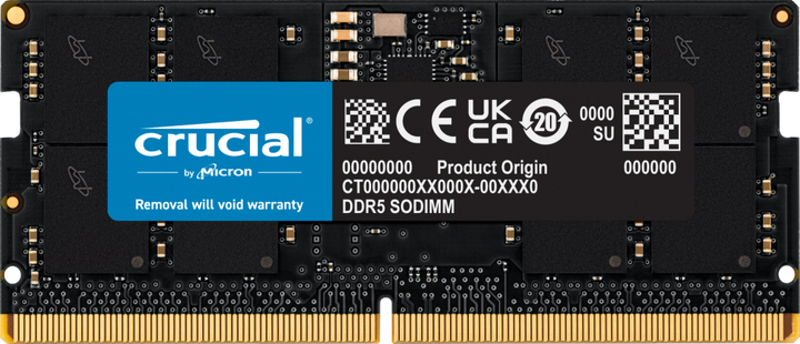 Оперативна пам'ять Crucial SODIMM DDR5-5600 49152 MB PC5-44800 (CT48G56C46S5) - зображення 1