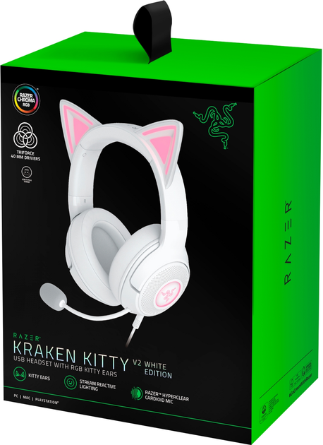 Słuchawki Razer Kraken Kitty V2 White (RZ04-04730600-R3M1) - obraz 7