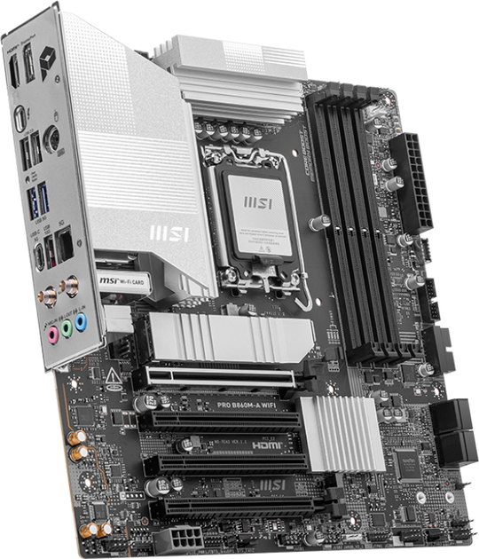 Материнська плата MSI PRO B860M-A Wi-Fi (s1851, Intel B860, PCI-Ex16) - зображення 2