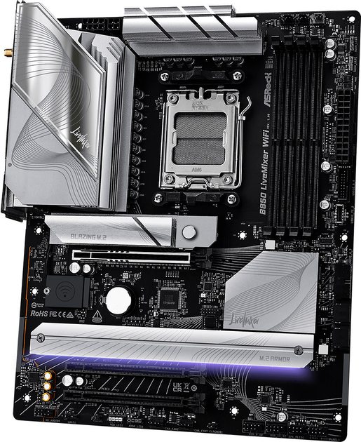 Płyta główna ASRock B850 LiveMixer Wi-Fi (sAM5, AMD B850, PCI-Ex16) - obraz 3