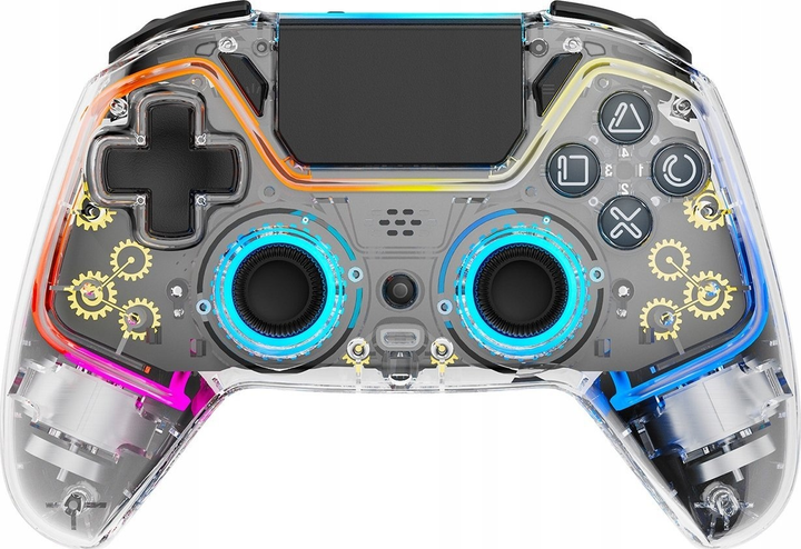 Бездротовий геймпад Deltaco Gaming Nintendo Switch/PS4/PC BT Transparent (7333048060839) - зображення 1