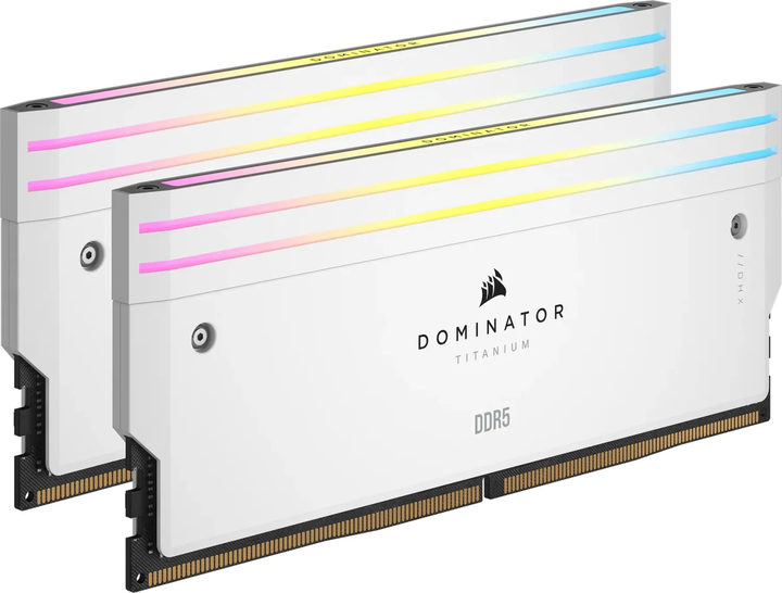 Pamięć RAM Corsair DDR5-6000 49152MB PC5-48000 (Kit of 2x24576) Dominator Titanium RGB White (CMP96GX5M2B6400C32W) - obraz 2