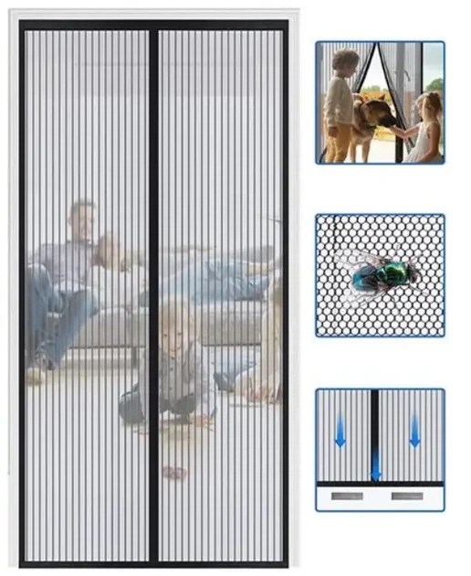 Москитная сетка на магнитах от комаров Magic Mesh 100*210 см антимоскитная 5509 - изображение 4