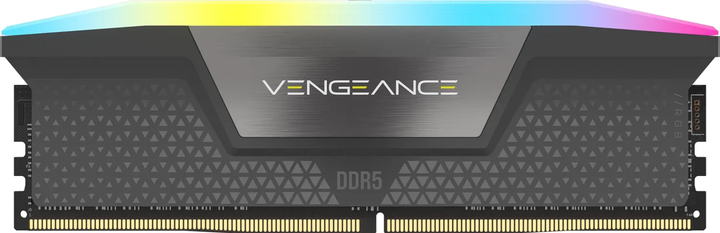 Оперативна пам'ять Corsair DDR5-5200 16384MB PC5-41600 Vengeance RGB Black (CMH16GX5M1B5200Z40) - зображення 1