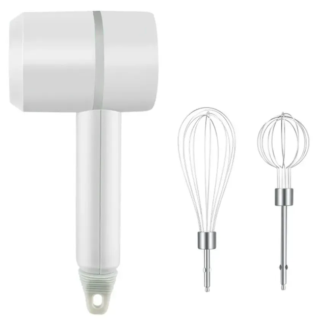 Міксер акумуляторний із 2 насадками, від USB Portable mixer, Білий/ Міні блендер (L) - изображение 2