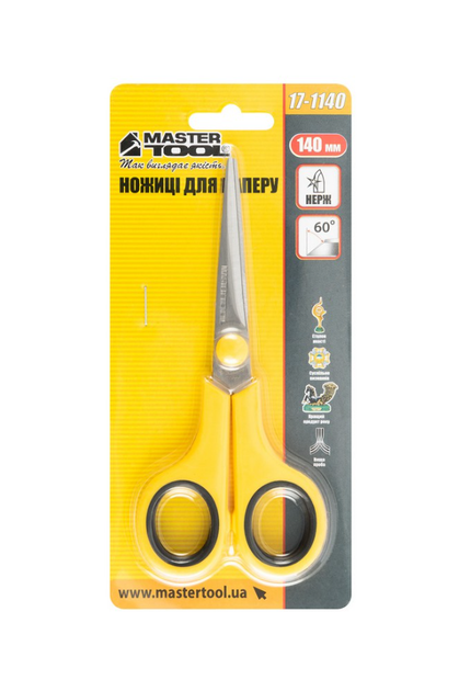 Ножницы для бумаги Mastertool 140 мм. (17-1140) - Фото 2 Ножницы для бумаги Mastertool 140 мм. (17-1140) - изображение 2