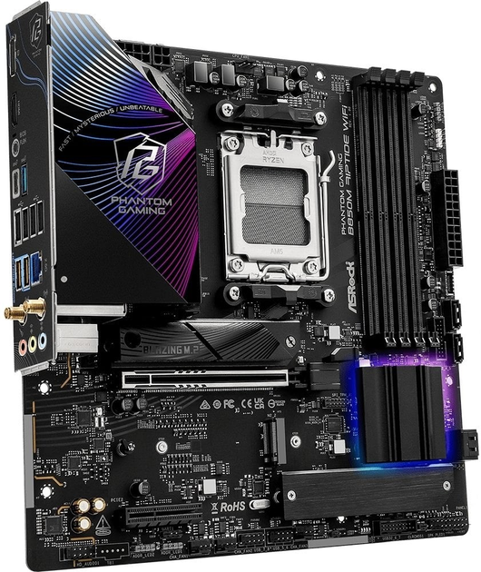 Материнська плата ASRock B850M Riptide Wi-Fi (sAM5, AMD B850, PCI-Ex16) - зображення 3