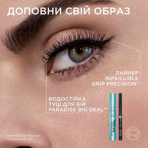 Туш для вій L'Oreal Paris Paradise Big Deal Waterproof Black