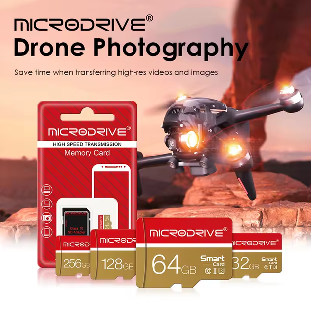 Карта памяти microSD Microdrive Class 10 U3 с SD адаптером 128 Gb - изображение 4