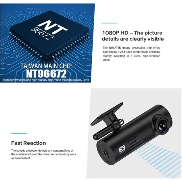 Автомобильный видеорегистратор WDR LF9 с Wi-Fi FullHD 2K и ночным режимом - изображение 4