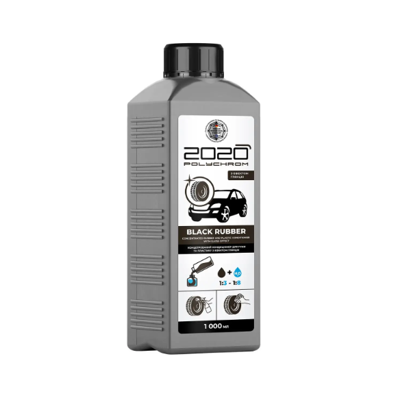 Кондиціонер для гуми та пластика black rubber 1л POLYCHROM 2020, 726698 - зображення 2