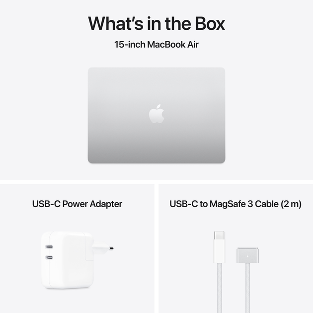 Ноутбук Apple MacBook Air 15.3" M4 16/512GB 2025 (MW1H3RU/A) (QWERTY+кирилиця) Silver - зображення 11