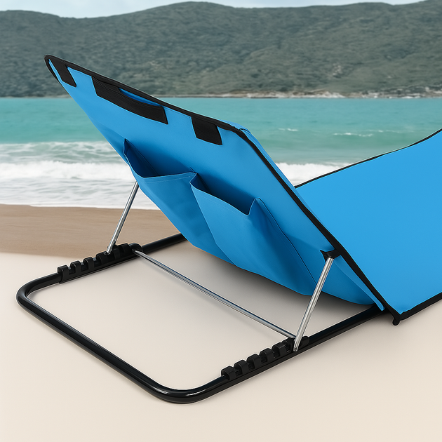 Шезлонг для пляжа Ecokraft с регулируемой спинкой 145×47×40 см (JYET24101432) - изображение 5