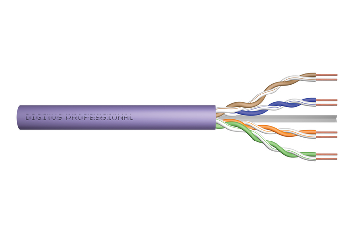 Вита пара Digitus CAT 6 U-UTP AWG 23/1 LSZH-1 фіолетовий 305 м (DK-1613-VH-305) - зображення 1