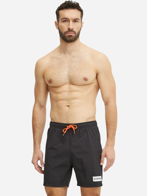 Пляжні шорти чоловічі Napapijri V-Box Logo NP0A4IBK0411 M Чорні (198265071832) - зображення 3