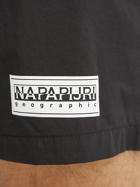 Пляжні шорти чоловічі Napapijri V-Box Logo NP0A4IBK0411 M Чорні (198265071832) - зображення 4