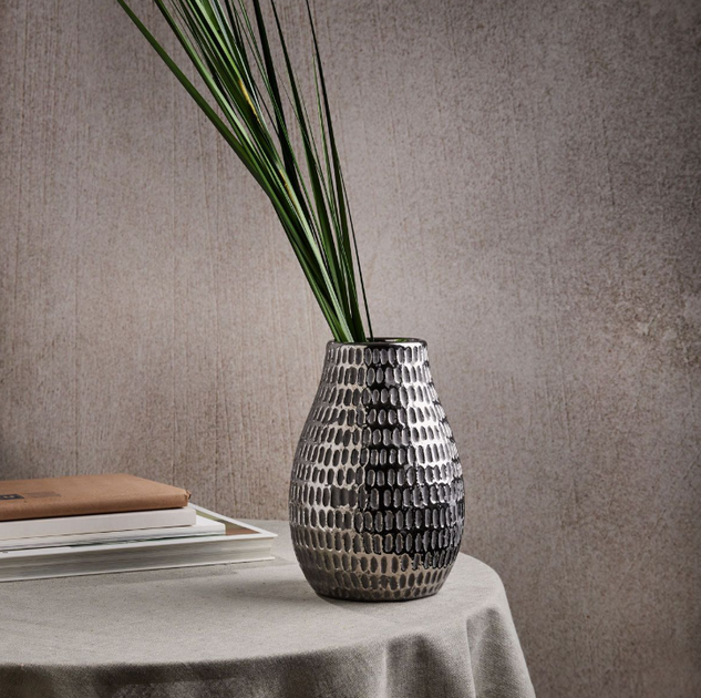 Wazon HOMLA Fida w plamki srebrny 16 x 23 cm (5906496705076) - obraz 4