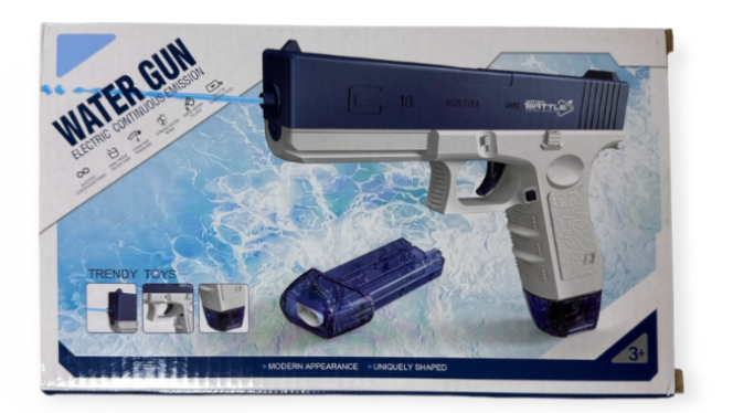 Водный пистолет арт CY003 Glock, аккумулятор 3.7V, USB-кабель - Фото 3 Водный пистолет арт CY003 Glock, аккумулятор 3.7V, USB-кабель - изображение 3