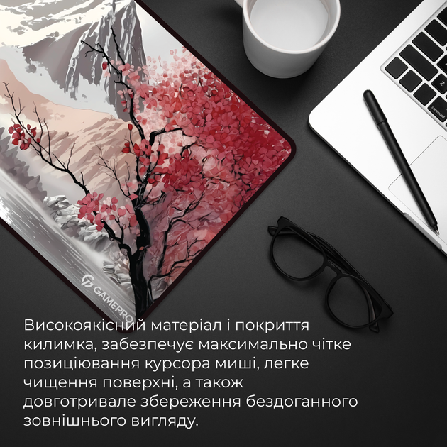 Ігрова поверхня Gamepro MP275JS Control/Speed 900 x 400 х 3 мм Gray-Pink - зображення 8