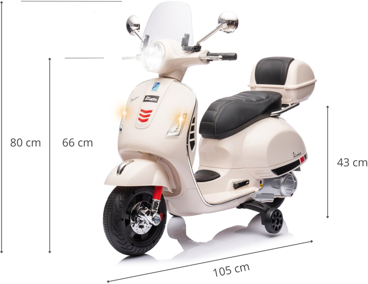 Pojazd elektryczny Milly Mally Vespa GTS Super Biały (5901761129779) - obraz 7