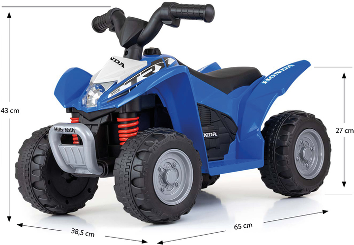 Електромобіль Milly Mally Quad Honda ATV Синій (5901761128062) - зображення 6