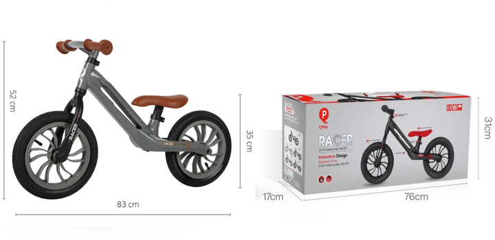 Rowerek biegowy Qplay Racer Szary (5061047480878) - obraz 9