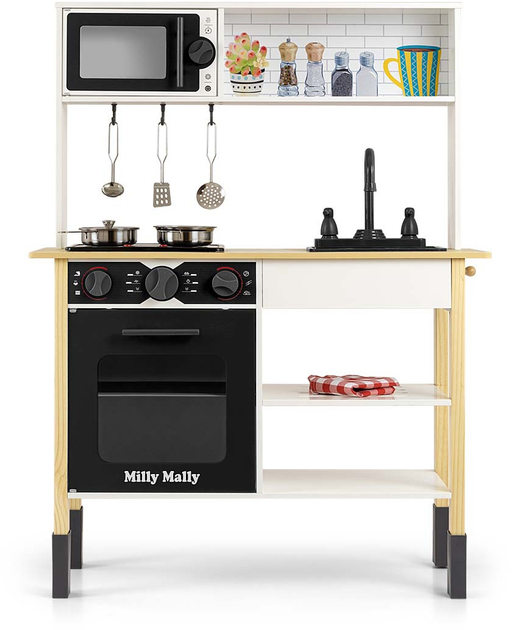 Zestaw zabawek Milly Mally Astrid kuchnia drewniana Czarny (5901761127690) - obraz 7