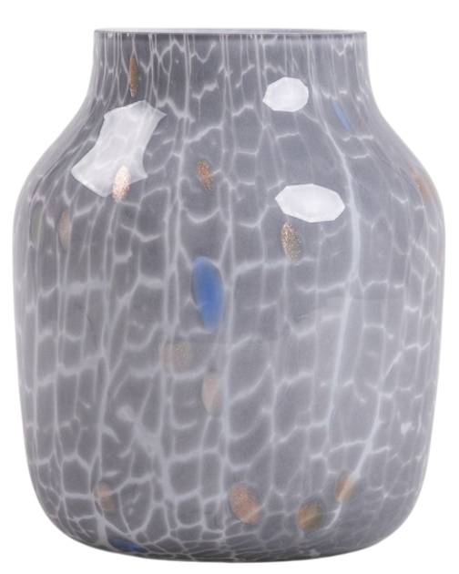 Wazon HOMLA Breeze szklany szary 16 x 19 cm (5906496730030) - obraz 1