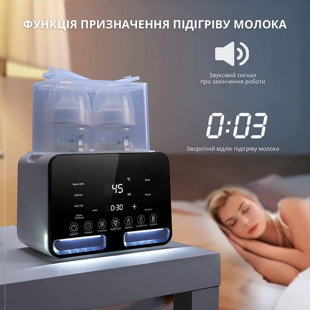 Стерилізатор і підігрівач для дитячих пляшечок 9 в 1 Bodasan (Q013) - зображення 3