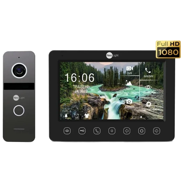 Комплект видеодомофона Neolight NeoKIT FHD Pro B/GRAPHITE (KAPPA + HD + SOLO FHD) - Фото 1 Комплект видеодомофона Neolight NeoKIT FHD Pro B/GRAPHITE (KAPPA + HD + SOLO FHD) - изображение 1