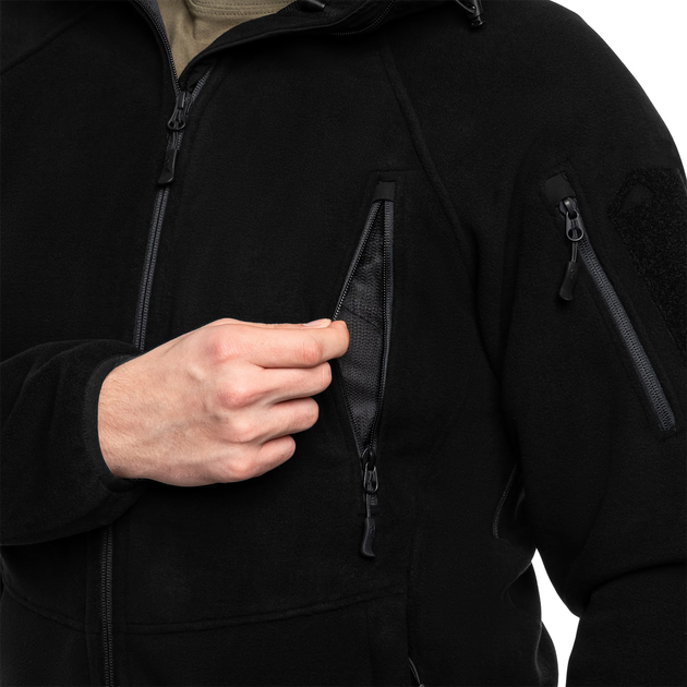 Флисовая кофта Helikon Patriot Mk2 Hybrid Fleece - Black XL - изображение 3