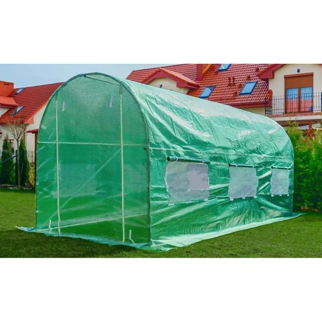 Теплица садовая Bonro UP-6 м2 с окнами 300x200x200 см арочная Зеленая (117-76-42400475) - изображение 2