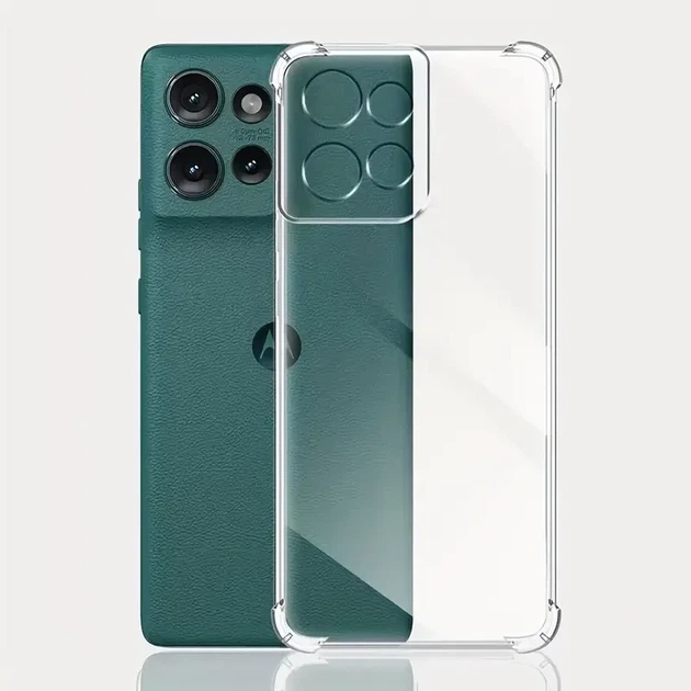Протиударний прозорий чохол для Motorola Moto Edge 50 Neo - Фото 4 Протиударний прозорий чохол для Motorola Moto Edge 50 Neo - зображення 4