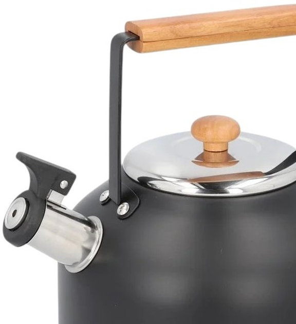 Czajnik Homla Hans czarny z drewnianym uchwytem 2.5 l (5902869990728) - obraz 5