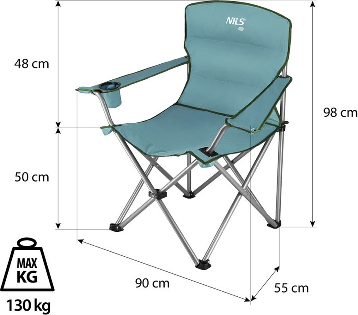 Крісло туристичне Nils Camp NC3079 Green (5907695522686) - зображення 16