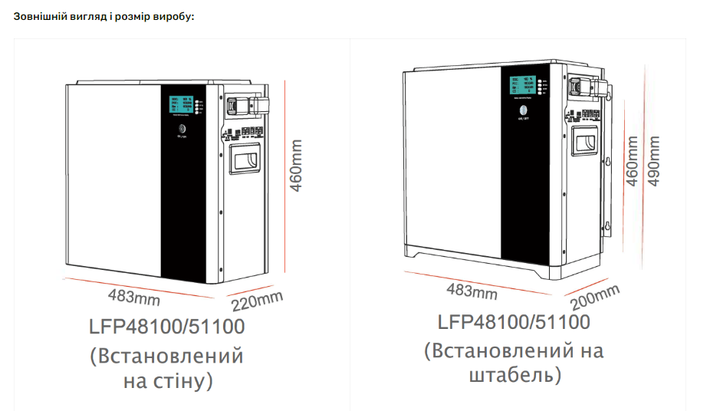 Акумулятор Delong LFP-51100-05 (LiFePo4 51.2V 100Ah 5kWh) - зображення 5