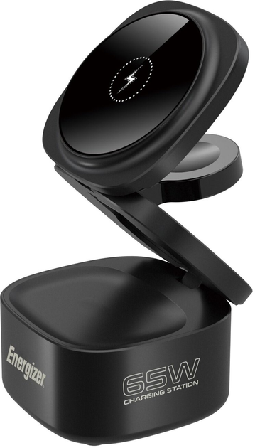 Бездротова зарядна станція Energizer Wireless Charger 65W QI + Magnet (Stand) + PC (WCP-311) - зображення 2