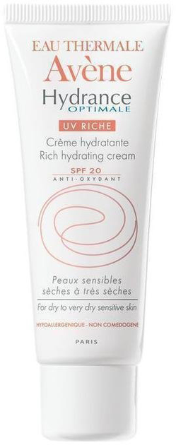 Крем для обличчя Avene Hydrance Optimale UV Rich Spf 20 зволожувальний 40 мл (3282779206297) - зображення 1