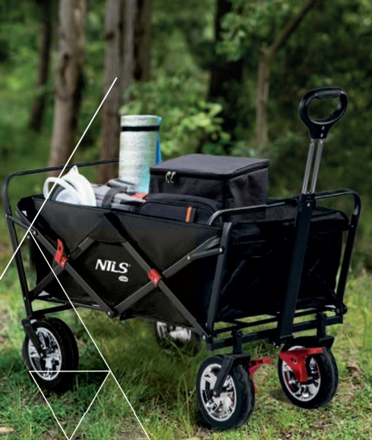 Туристичний візок Nils Camp NC2603 120 L Чорний (5908261680380) - зображення 5