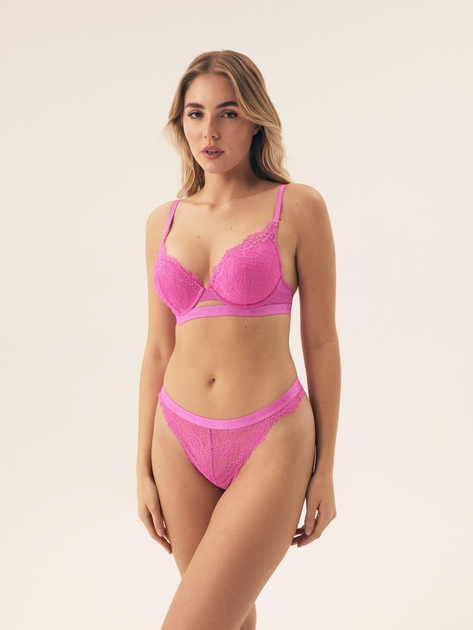 Бюстгальтер Push-up з кісточками мереживний Bloovii Ocrissa 42244-42X 75D Рожевий (5903972543375) - зображення 3